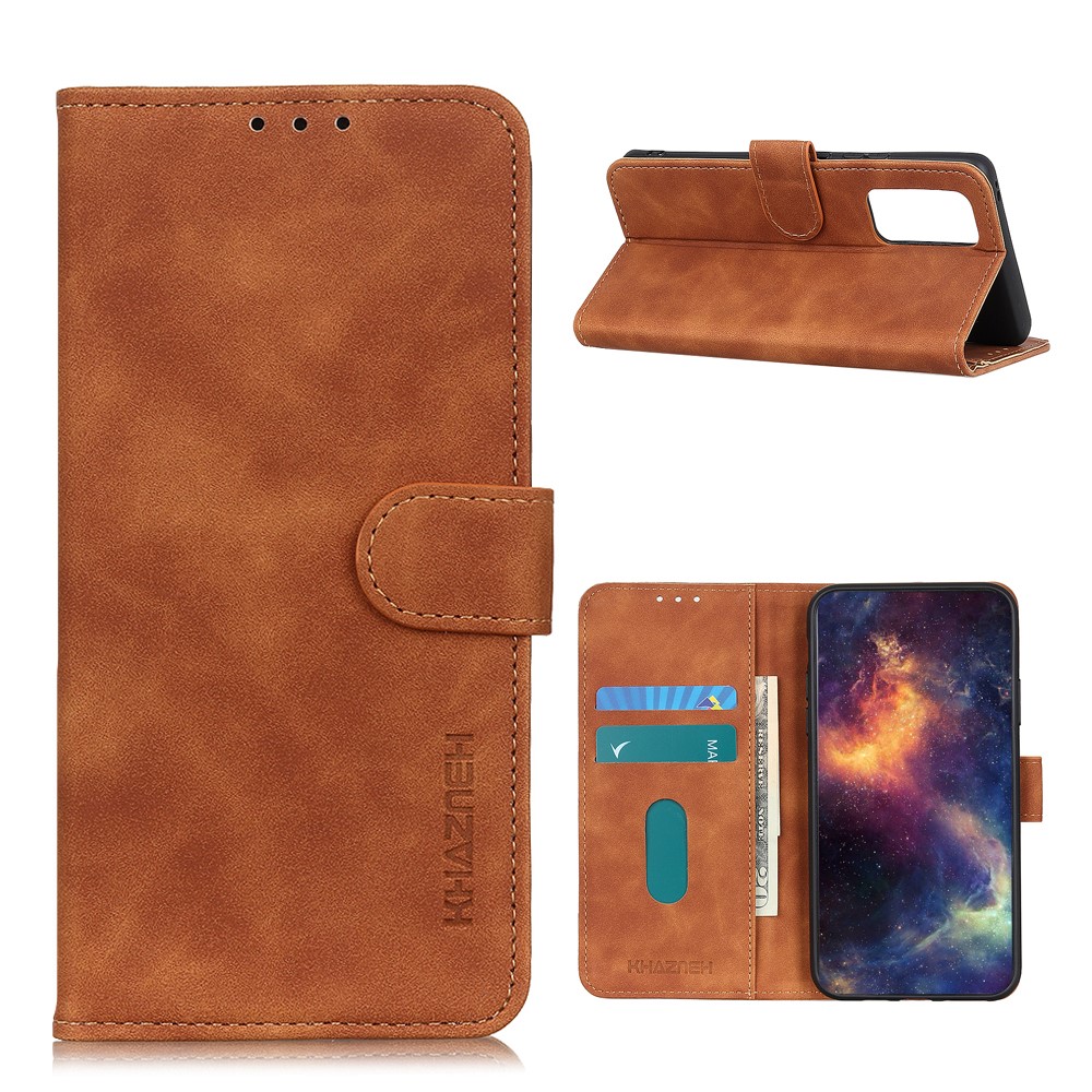 KHAZNEH OnePlus 9 Pro - KHAZNEH Retro Läder Fodral - Brun
