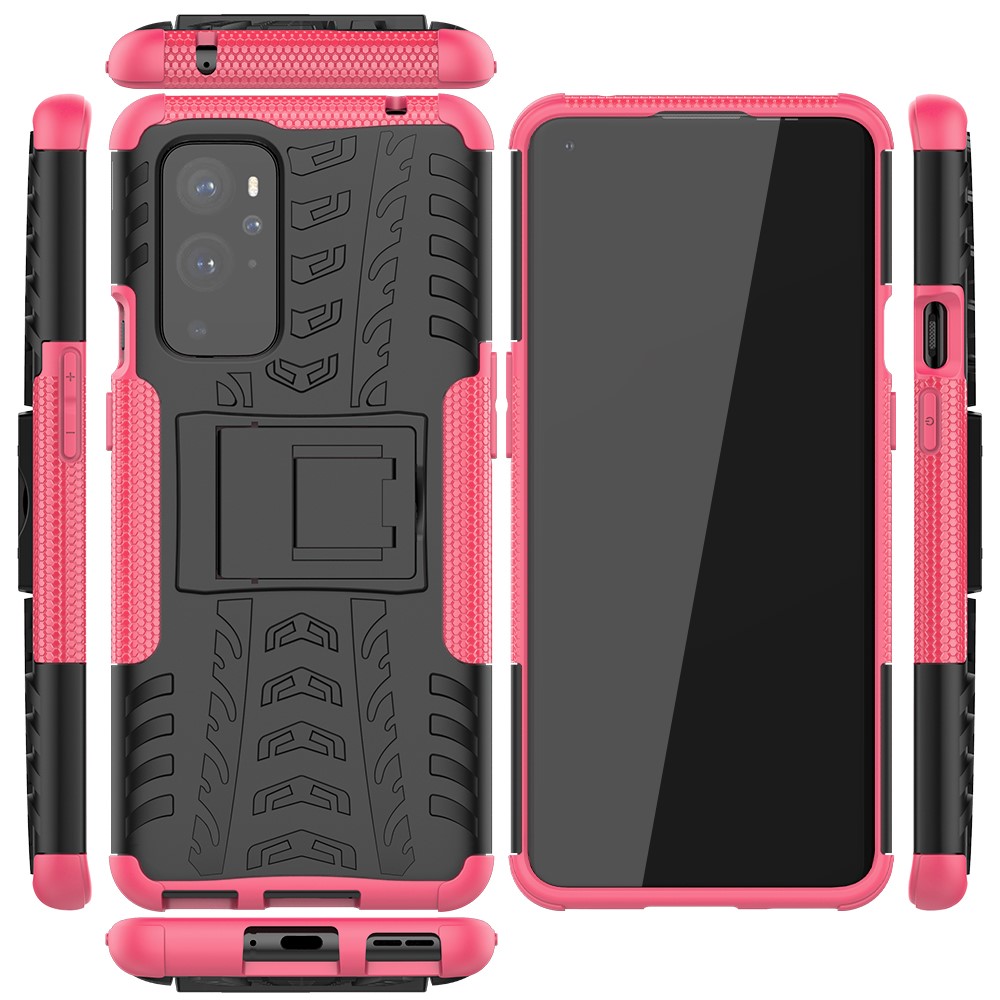  OnePlus 9 Pro - Ultimata Stöttåliga Skalet med Stöd - Rosa