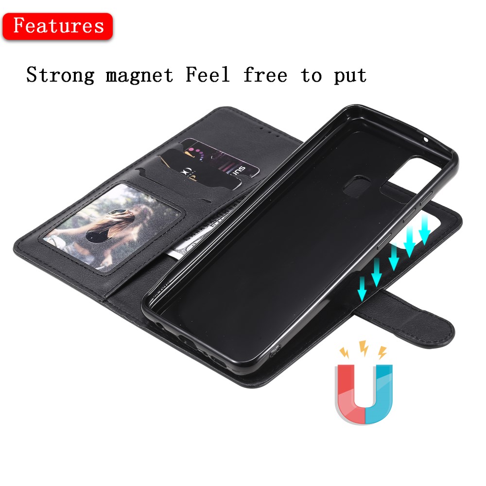  Samsung Galaxy A21s - 2in1 Magnet Skal / Plånboksfodral - Svart
