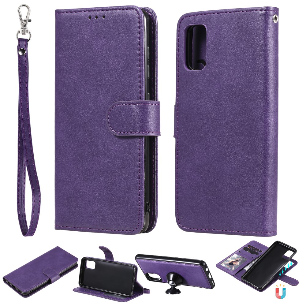  Samsung Galaxy A41 - 2in1 Magnet Skal / Plånboksfodral - Lila