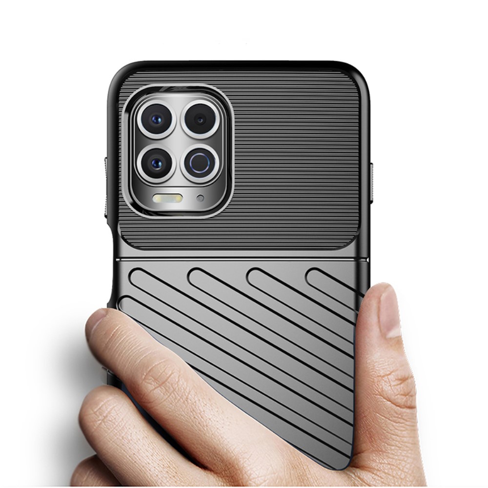  Motorola Moto G100 - Twill Textur Skal - Blå