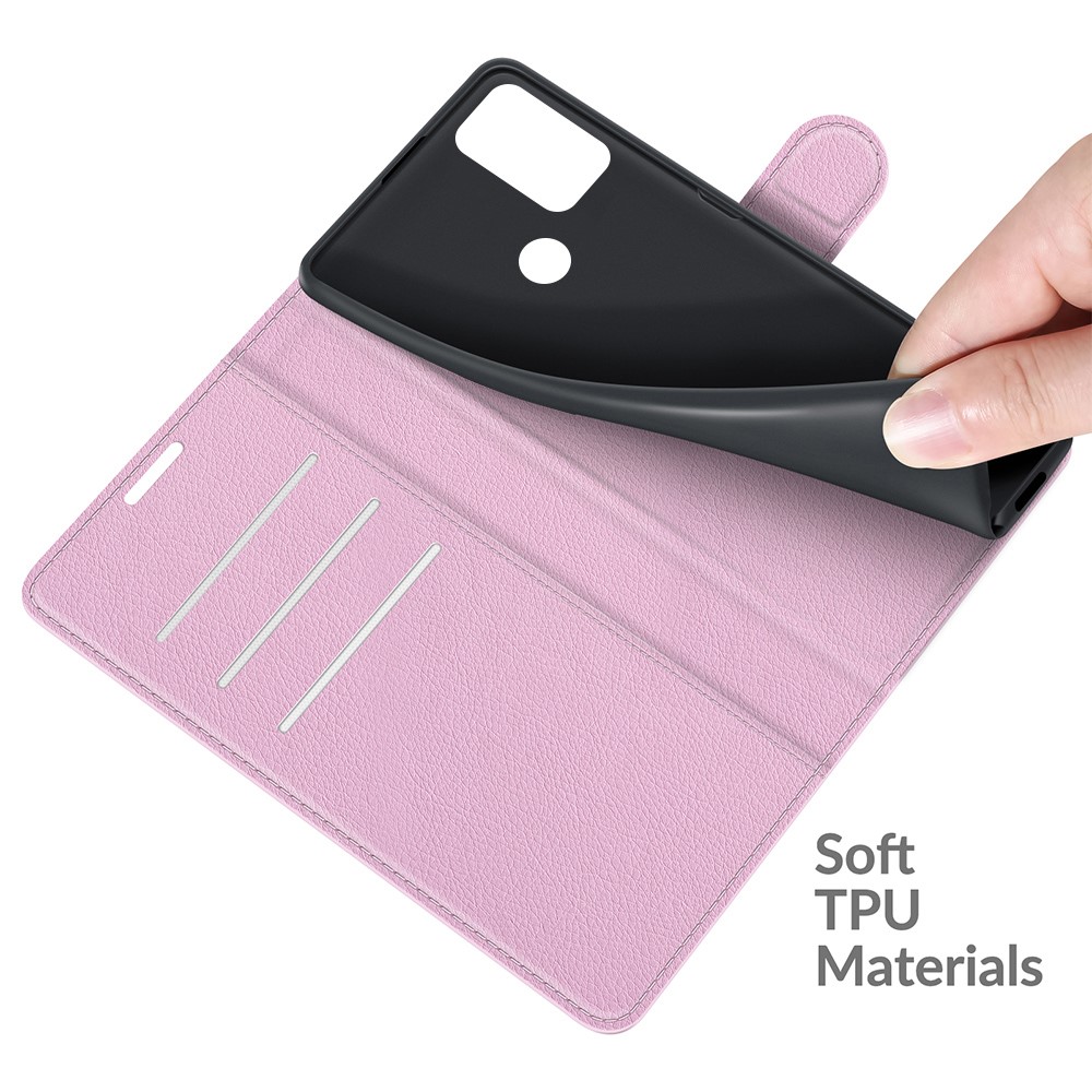  Motorola Moto G50 - Litchi Plånboksfodral - Ljus Rosa