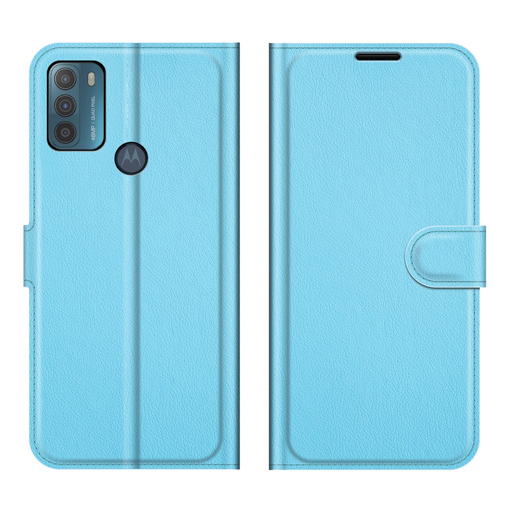  Motorola Moto G50 - Litchi Plånboksfodral - Blå