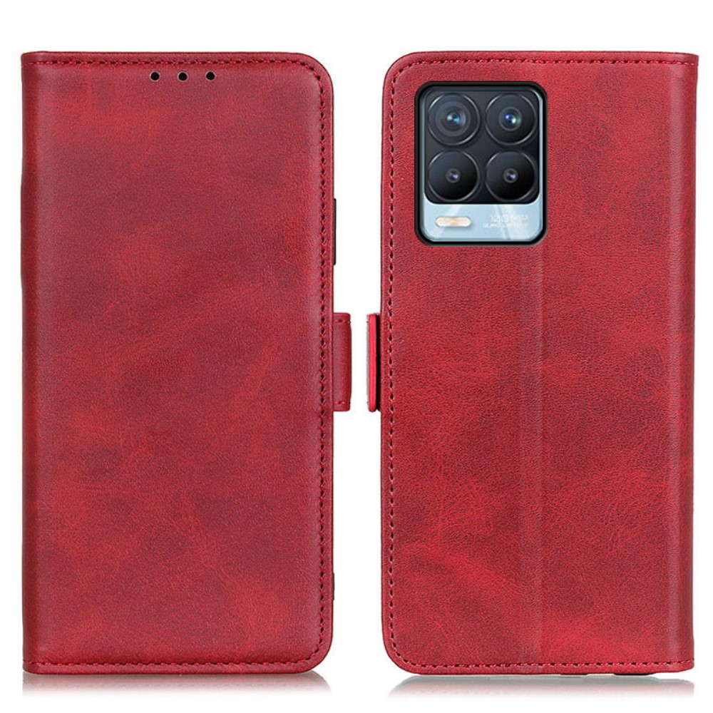  Realme 8 / 8 Pro - Fodral Med Magnetisk Stängning - Röd