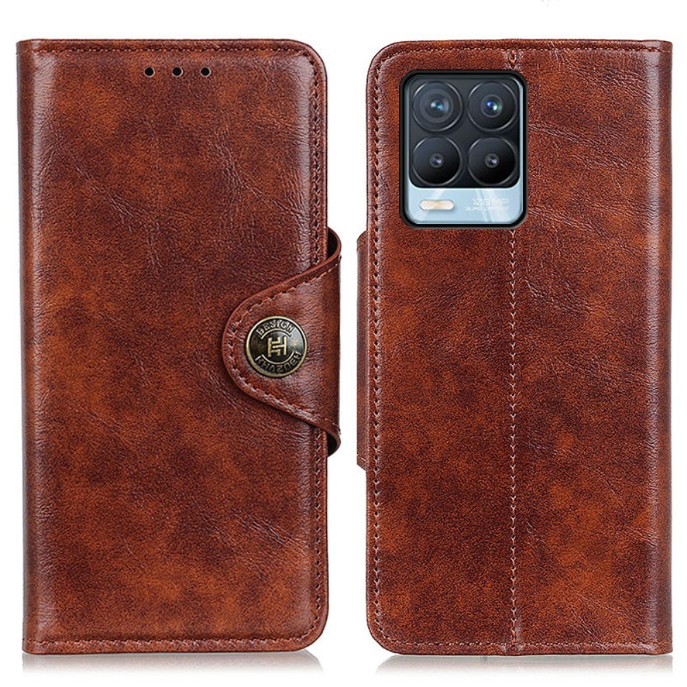 KHAZNEH Realme 8 / 8 Pro - KHAZNEH Plånboksfodral - Brun
