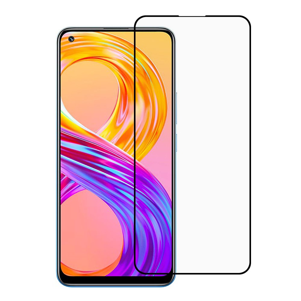  Realme 8 / 8 Pro - Heltäckande Skärmskydd I Härdat Glas