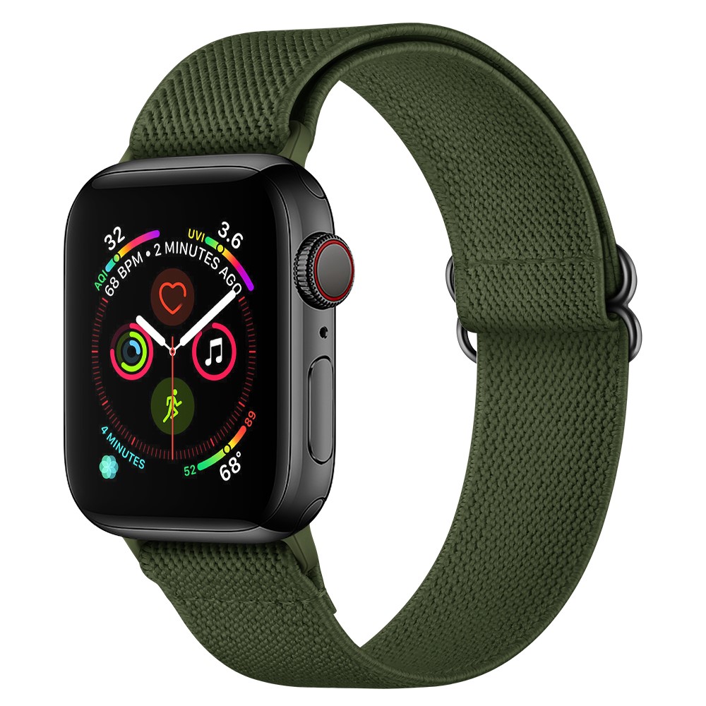  Nylon Armband Justerbart Apple Watch 42/44/45/46/49 mm Grön