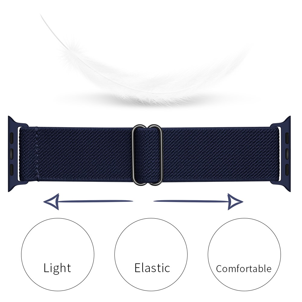  Nylon Armband Justerbart Apple Watch 42/44/45/46/49 mm Mörk Blå