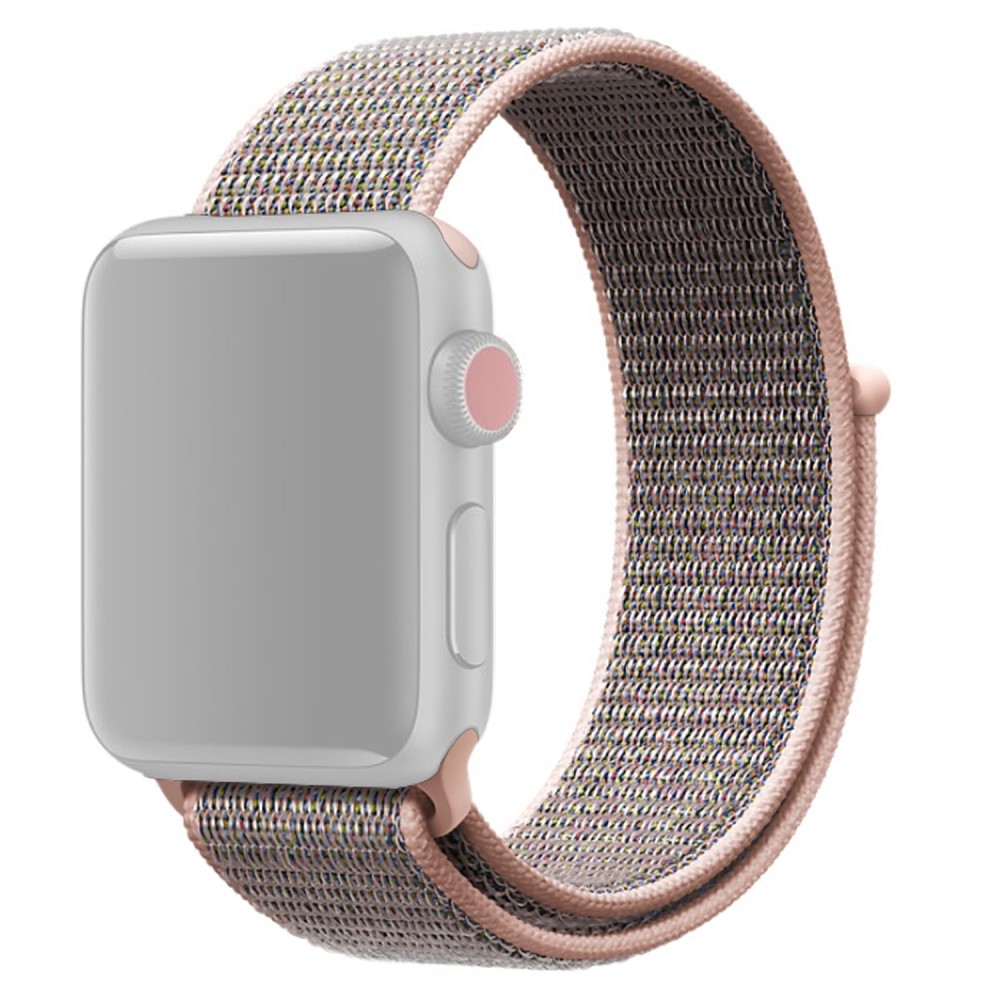  Nylon Loop Armband Justerbart Apple Watch 42/44/45/46/49 mm Roséguld