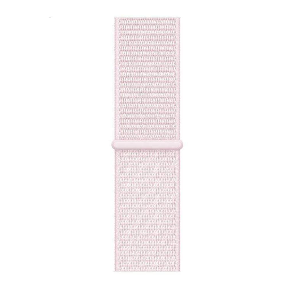  Nylon Loop Armband Justerbart Apple Watch 42/44/45/46/49 mm Ljus Rosa