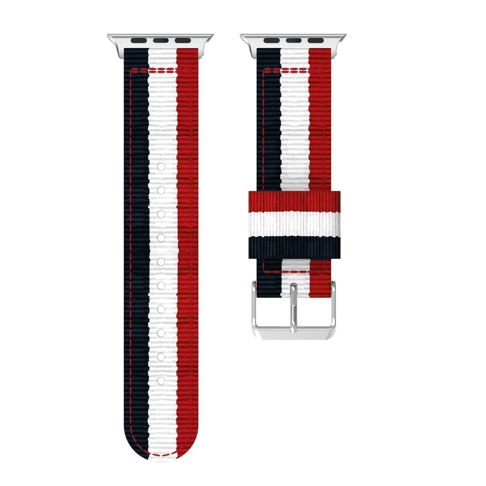  Nylon Armband Med Vertikal Design Apple Watch 42/44/45/46/49 mm
