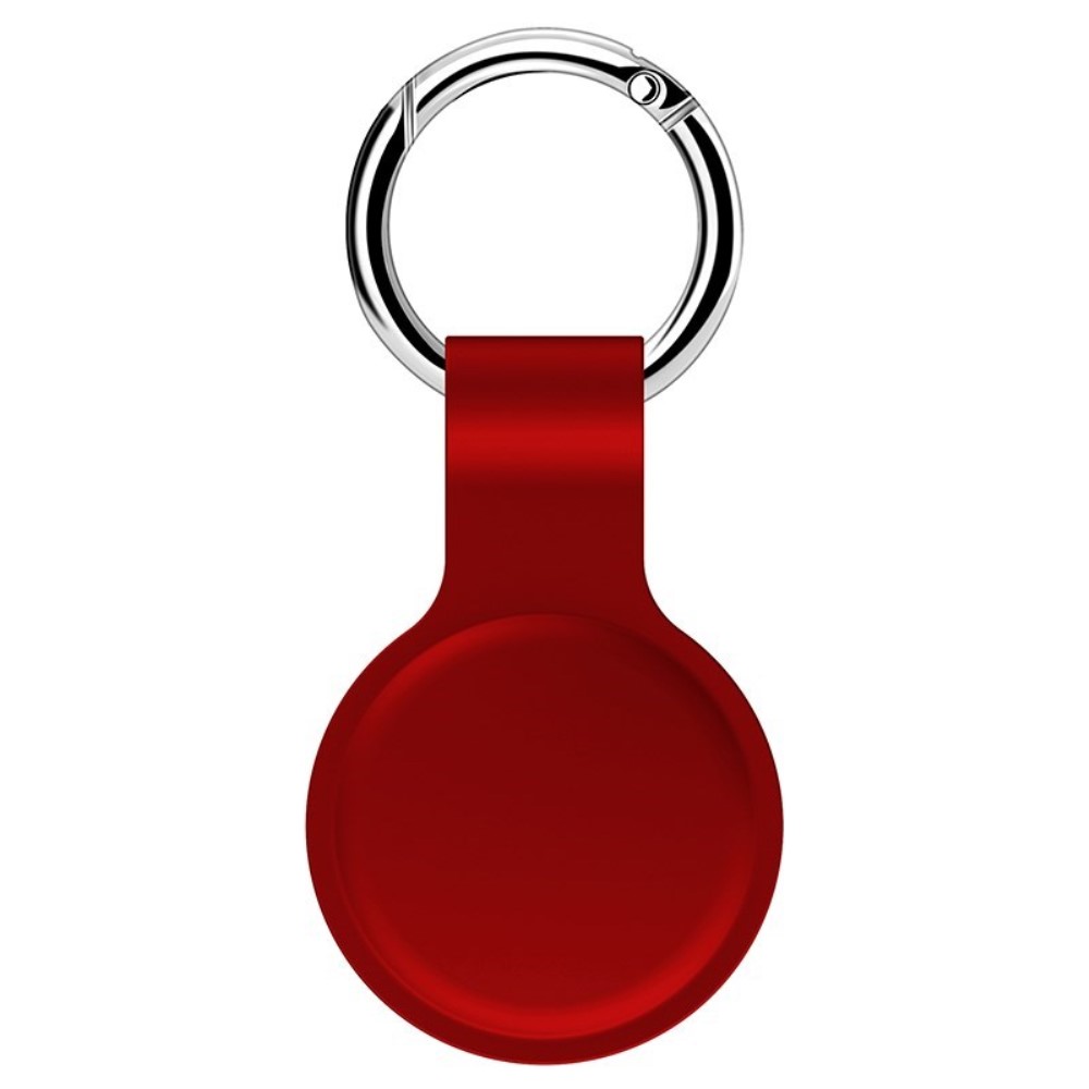  Apple AirTag Hållare Silikon Nyckelring - Röd