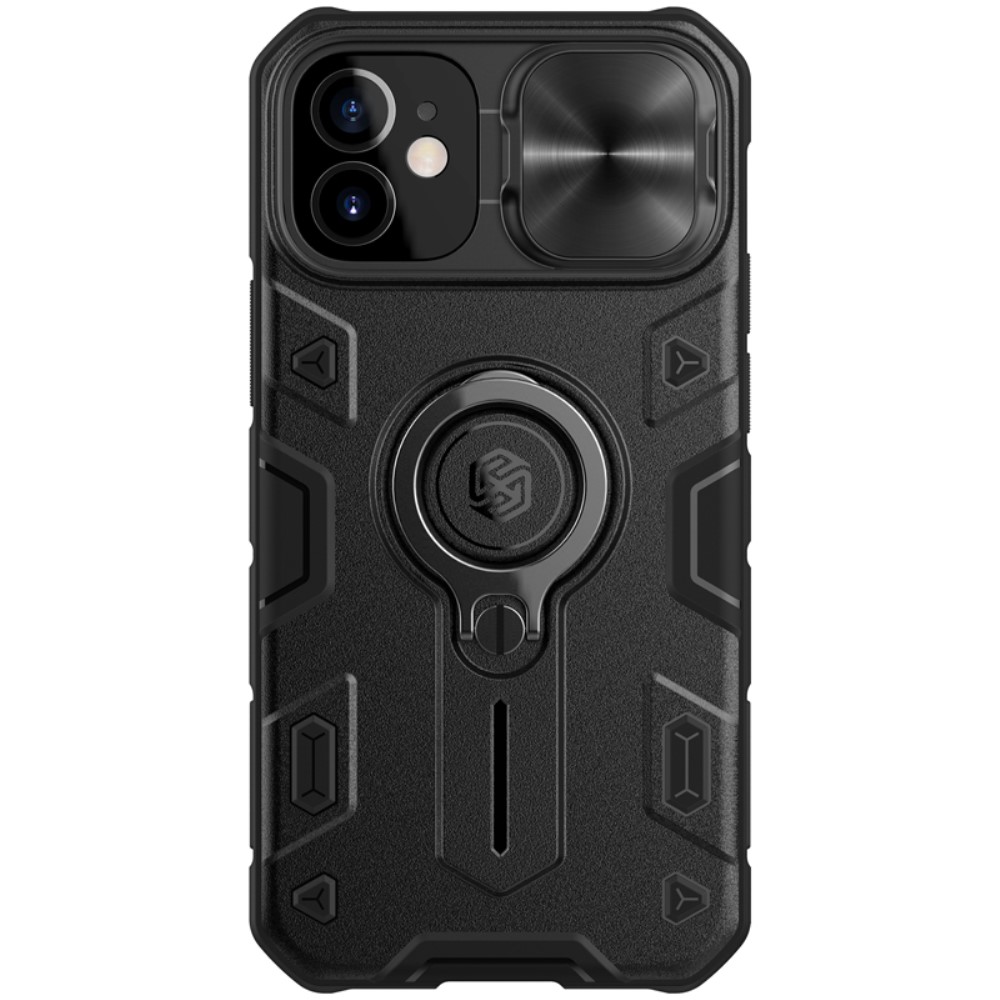 NILLKIN iPhone 12 Mini - NILLKIN CamShield Armor Ring Skal - Svart