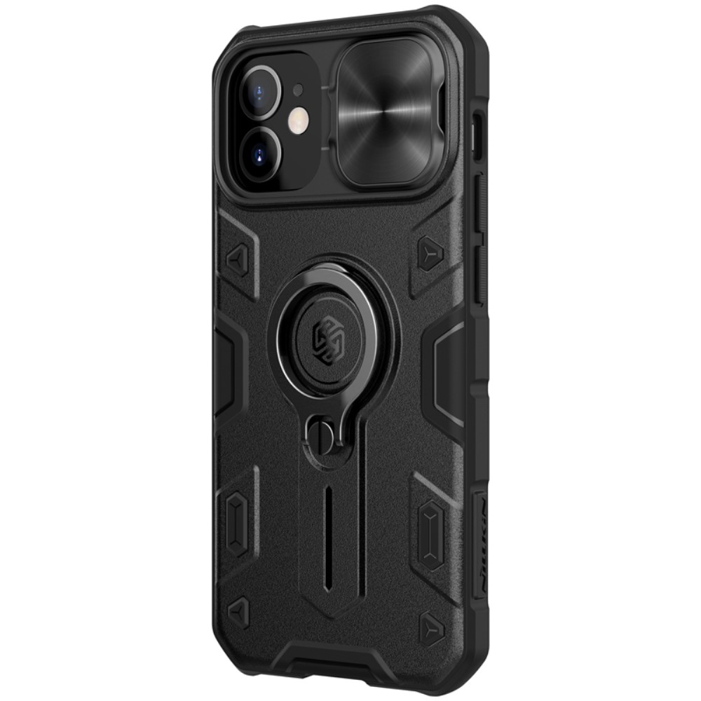 NILLKIN iPhone 12 Mini - NILLKIN CamShield Armor Ring Skal - Svart