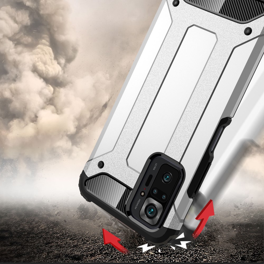  Xiaomi Redmi Note 10 Pro - Shockproof Armor Hybrid Skal - Röd