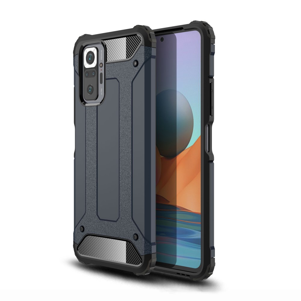  Xiaomi Redmi Note 10 Pro - Shockproof Armor Hybrid Skal - Mörk Blå