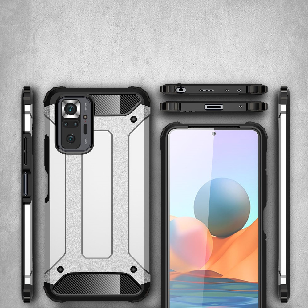  Xiaomi Redmi Note 10 Pro - Shockproof Armor Hybrid Skal - Mörk Blå