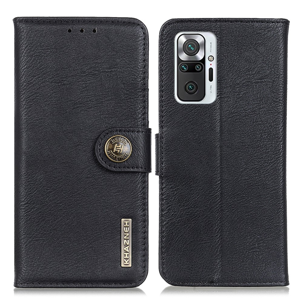 KHAZNEH Xiaomi Redmi Note 10 Pro - KHAZNEH Läder Fodral - Svart
