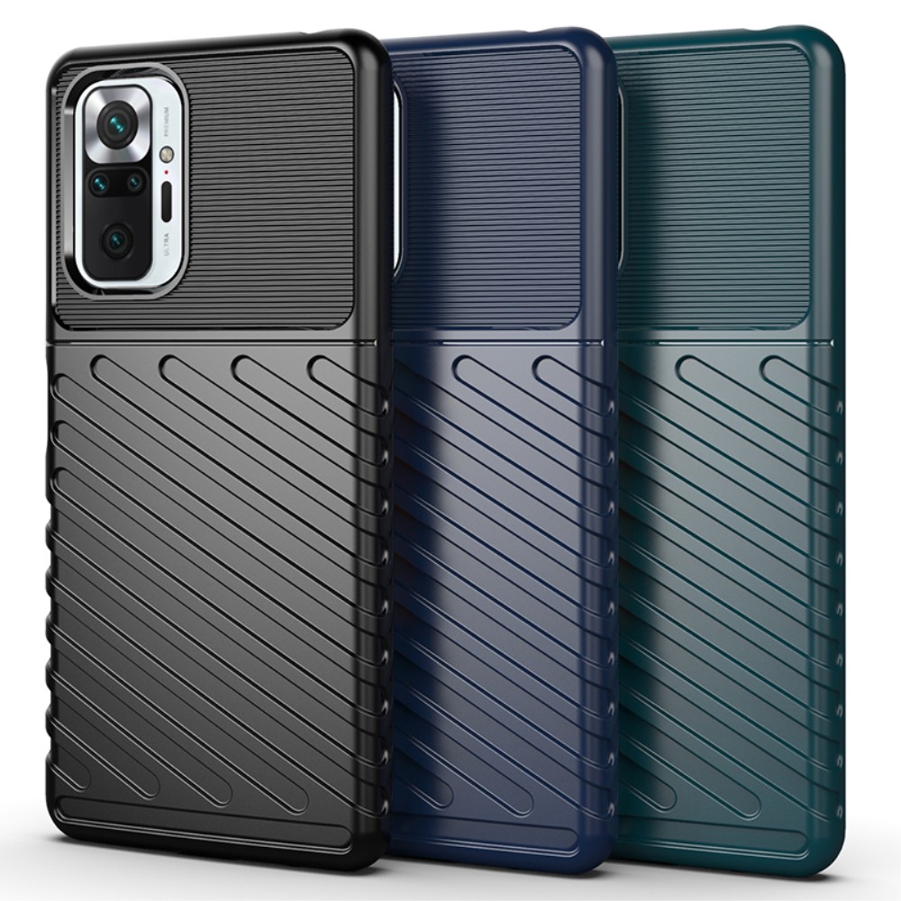  Xiaomi Redmi Note 10 Pro - Twill Textur Skal - Blå