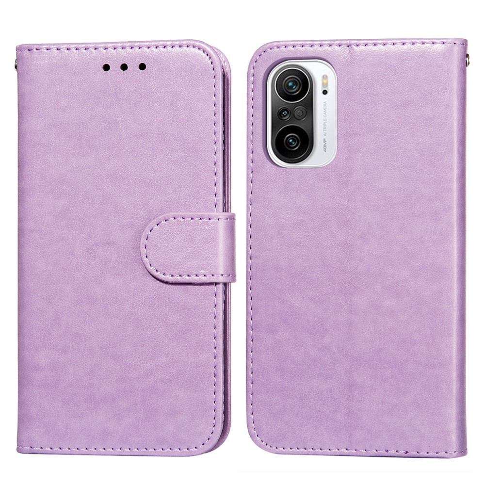  Xiaomi Mi 11i - Solid Läder Fodral - Lila