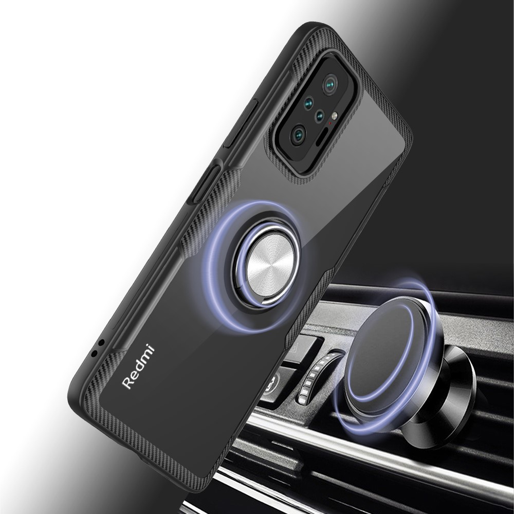  Xiaomi Redmi Note 10 Pro - Hybrid Ring Skal - Blå/Svart