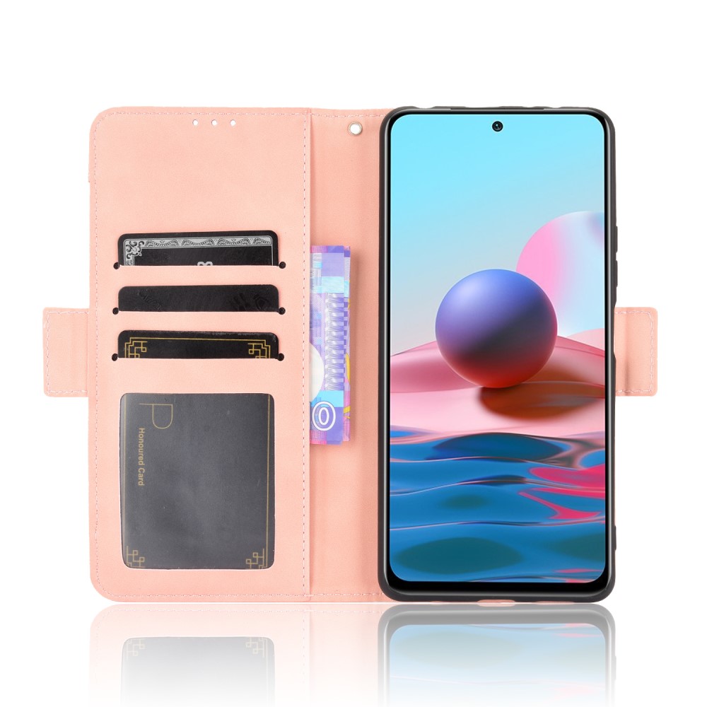  Xiaomi Redmi Note 10 Pro - Fodral Med Avtagbart Kortfodral - Ljus Rosa
