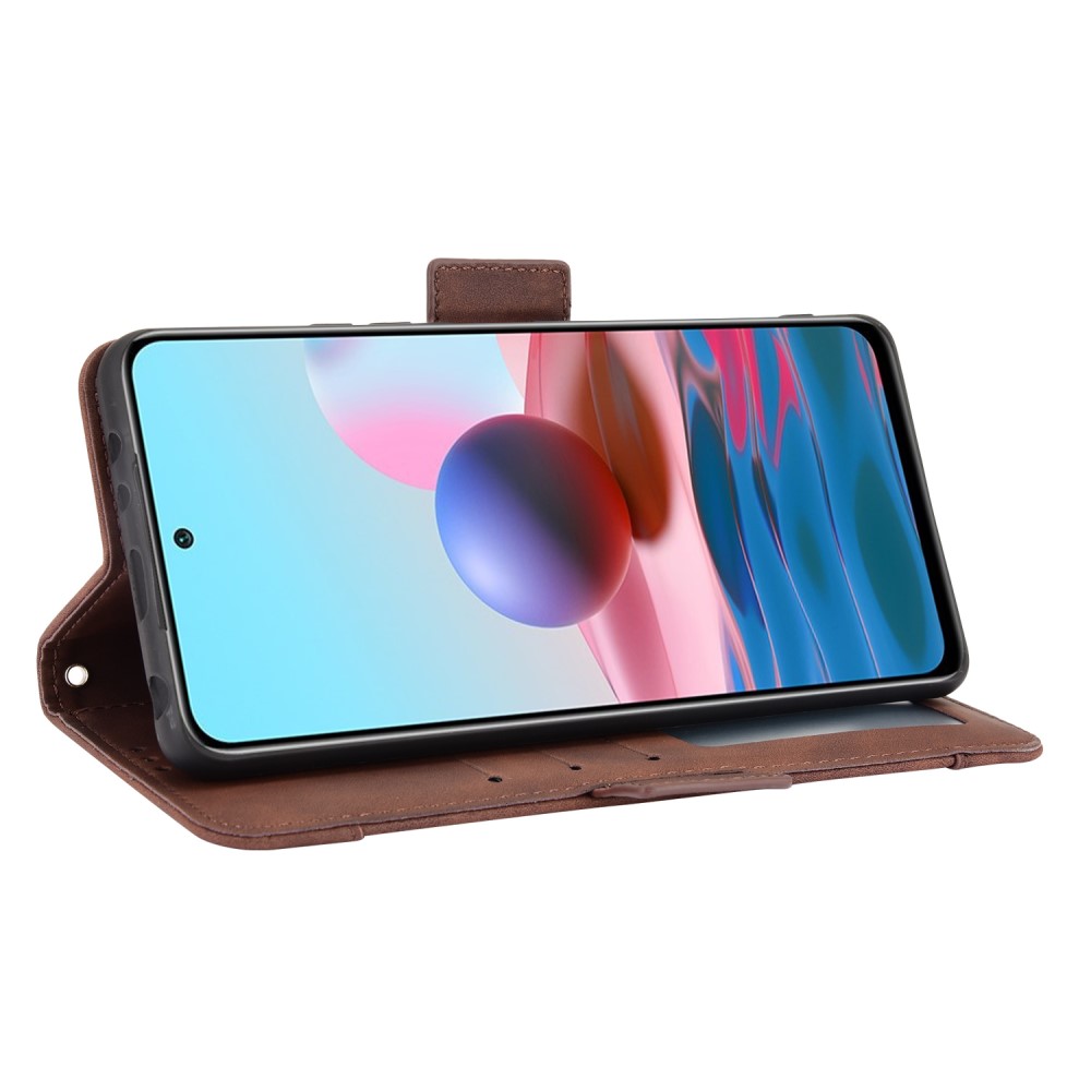  Xiaomi Redmi Note 10 Pro - Fodral Med Avtagbart Kortfodral - Brun