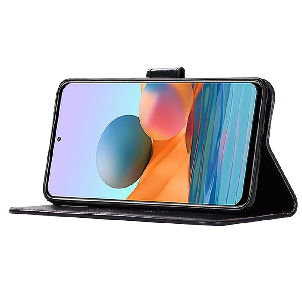  Xiaomi Redmi Note 10 Pro - Owl Dream Catcher Läder Fodral - Svart