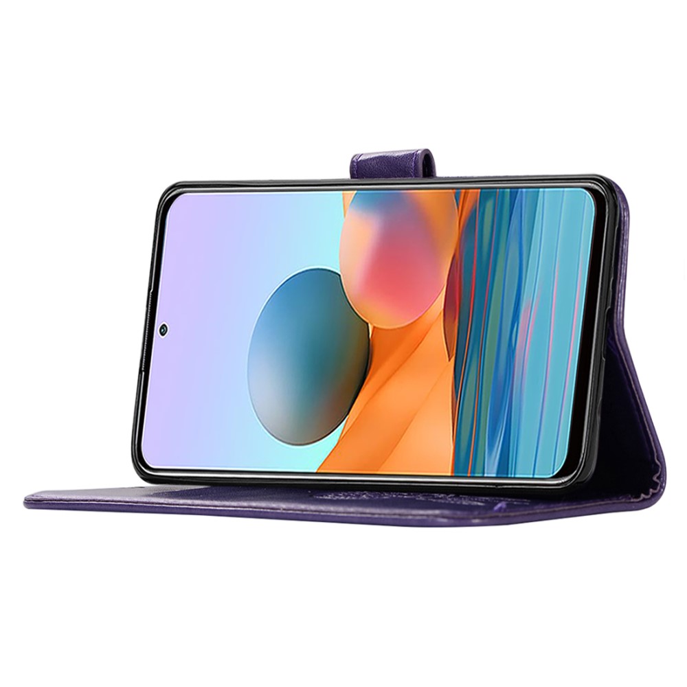  Xiaomi Redmi Note 10 Pro - Owl Dream Catcher Läder Fodral - Lila