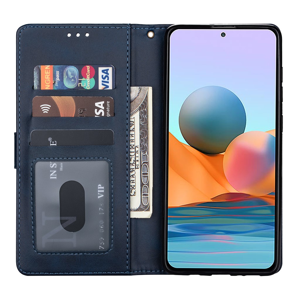  Xiaomi Redmi Note 10 Pro - Multifunktionellt Läder Fodral - Blå