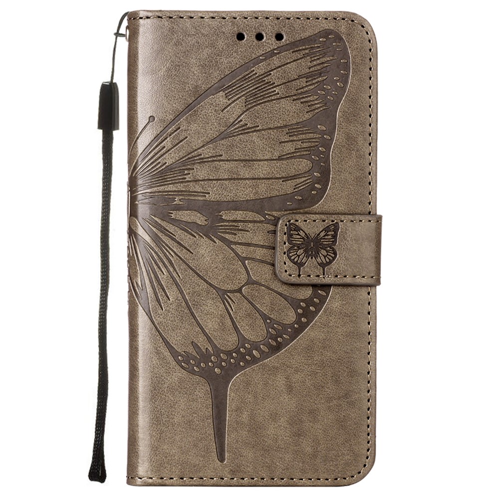  Xiaomi Mi 11i - Butterfly Läder Fodral - Grå