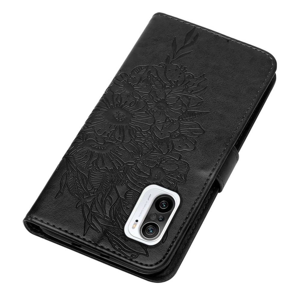  Xiaomi Mi 11i - Butterfly Läder Fodral - Svart