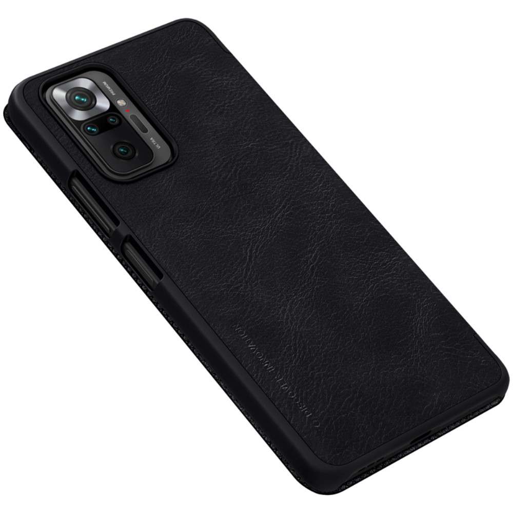 NILLKIN Xiaomi Redmi Note 10 Pro - NILLKIN Qin Läder Fodral - Svart