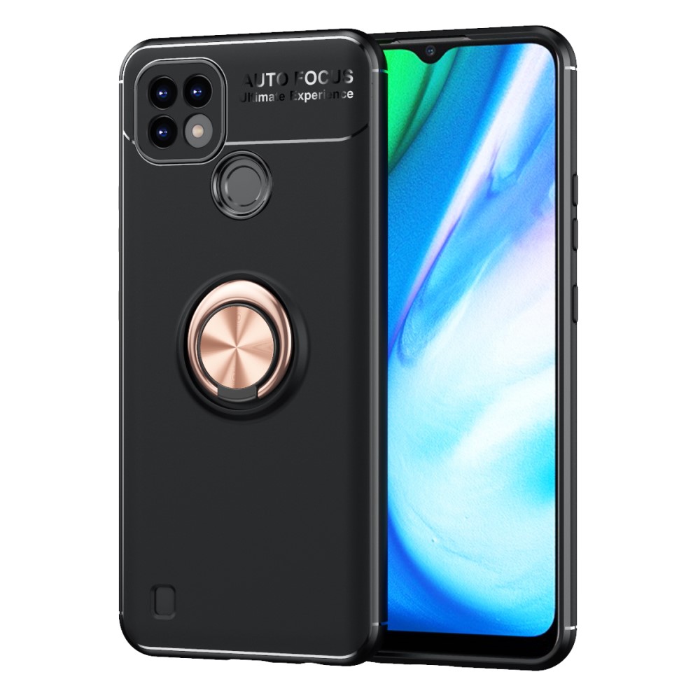 Realme C21 - Ring Skal - Svart/Roséguld