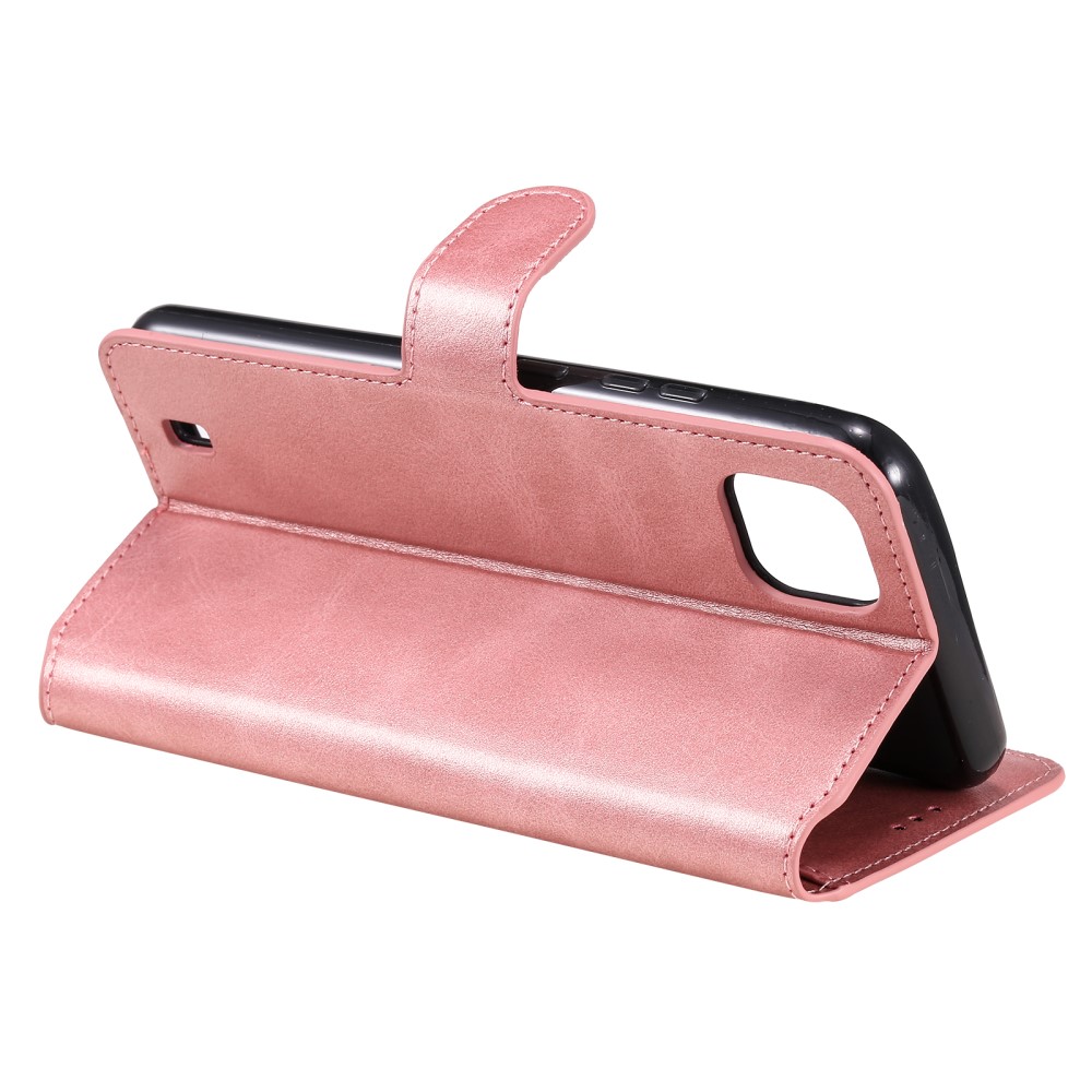  Realme C21 - Solid Läder Fodral - Roséguld