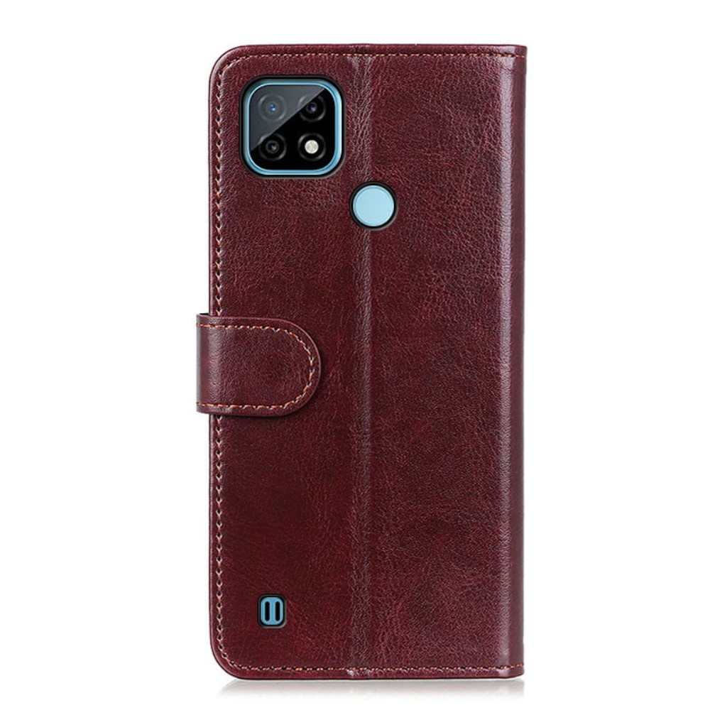  Realme C21 - Crazy Horse Läder Fodral - Brun