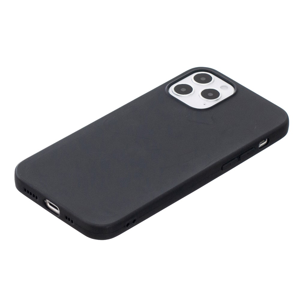  iPhone 12 / 12 Pro - Solid Matt TPU Skal - Svart