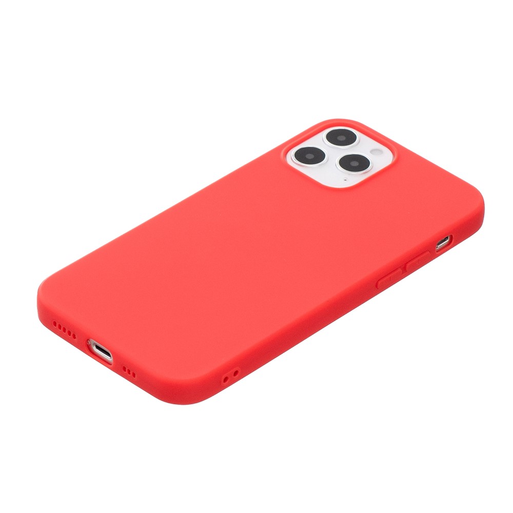  iPhone 12 / 12 Pro - Solid Matt TPU Skal - Röd