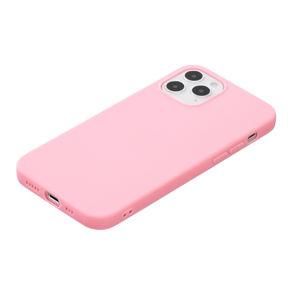  iPhone 12 / 12 Pro - Solid Matt TPU Skal - Ljus Rosa