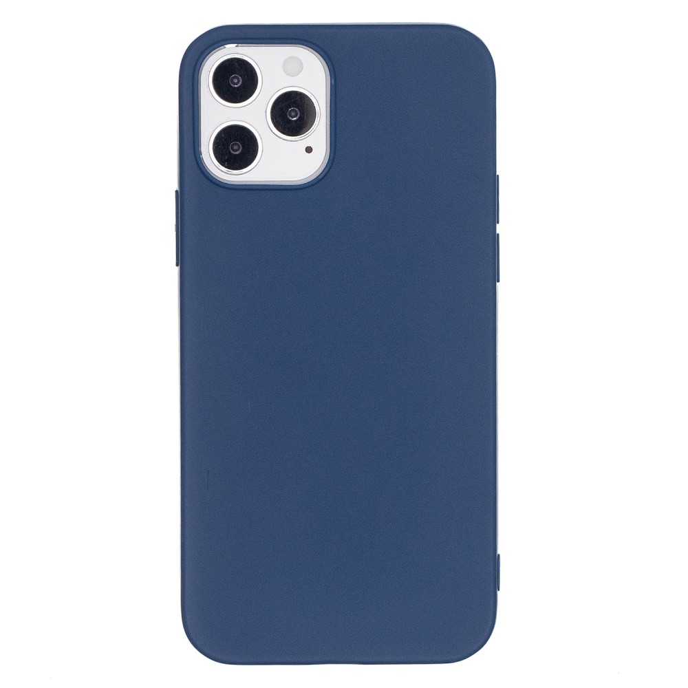 iPhone 12 / 12 Pro - Solid Matt TPU Skal - Mörk Blå