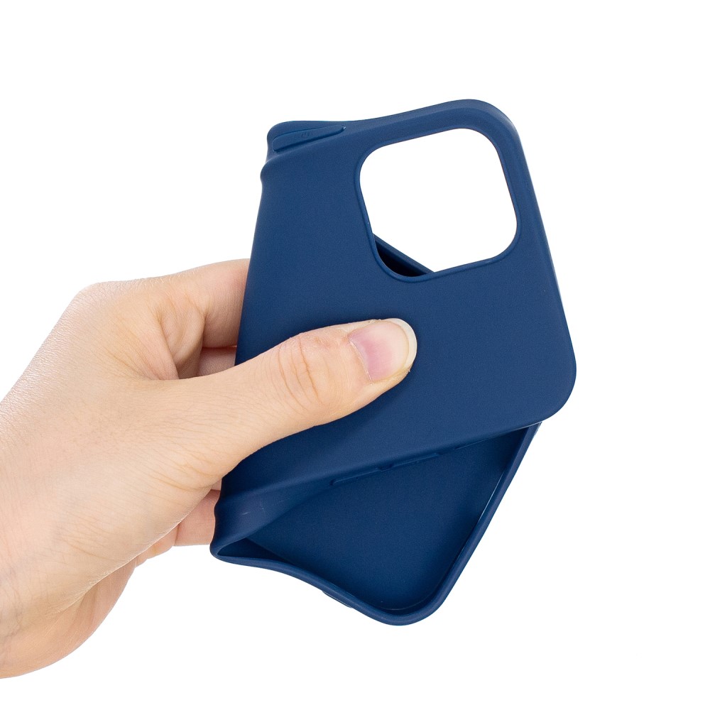  iPhone 12 / 12 Pro - Solid Matt TPU Skal - Mörk Blå