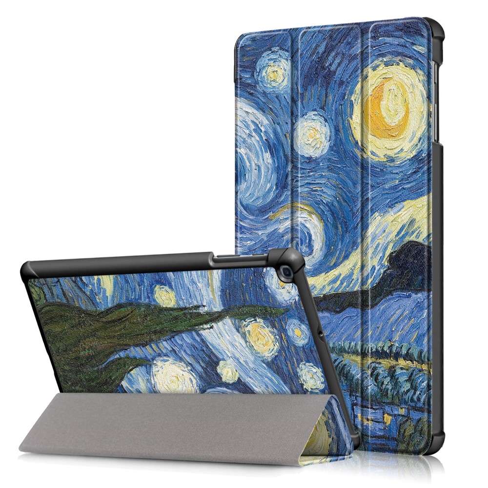  Samsung Galaxy Tab A 10.1 (2019) - Tri-Fold Fodral - Brush Painting