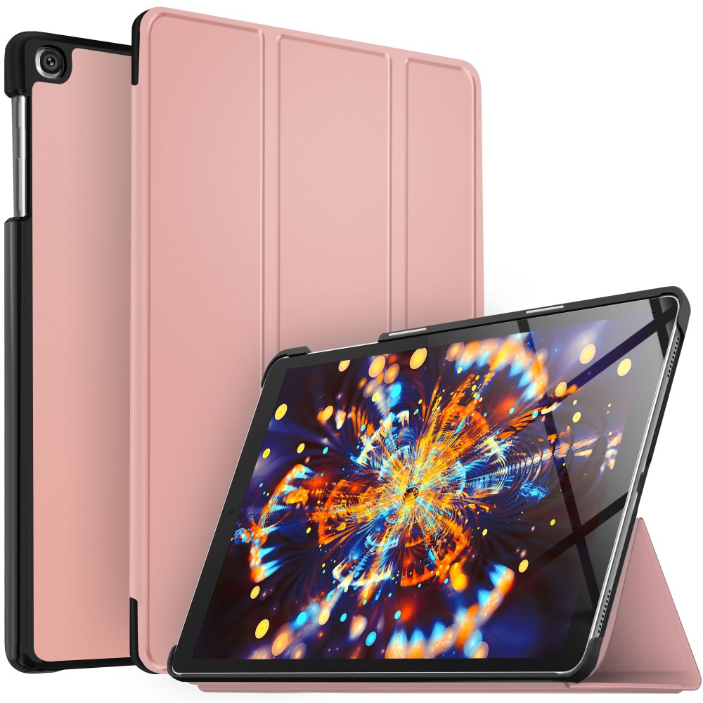  Samsung Galaxy Tab A 10.1 (2019) - Silkeslent Tri-Fold Fodral - Roséguld