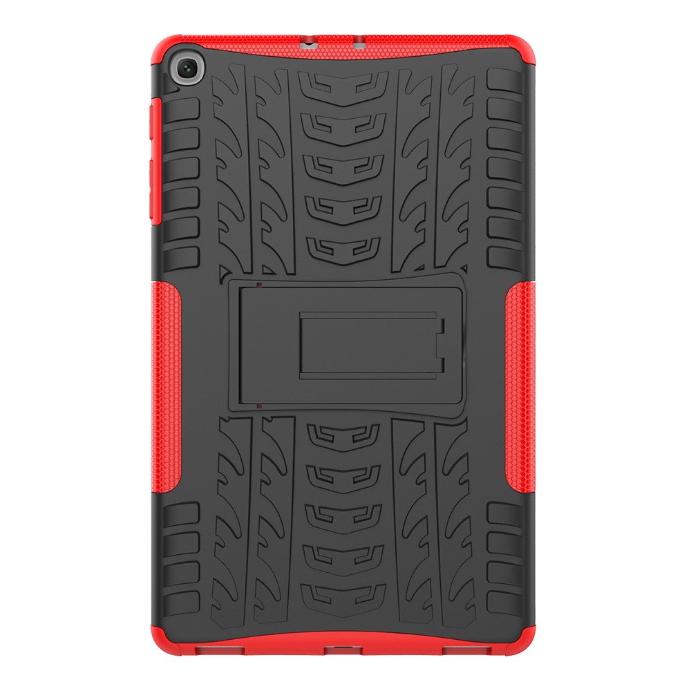  Samsung Galaxy Tab A 10.1 (2019) - Rugged Kickstand Armor Skal - Röd
