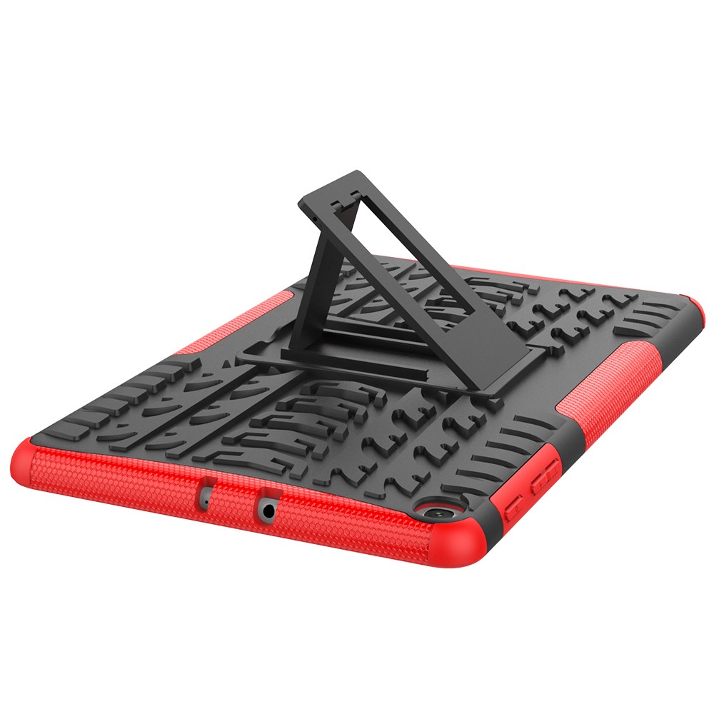  Samsung Galaxy Tab A 10.1 (2019) - Rugged Kickstand Armor Skal - Röd
