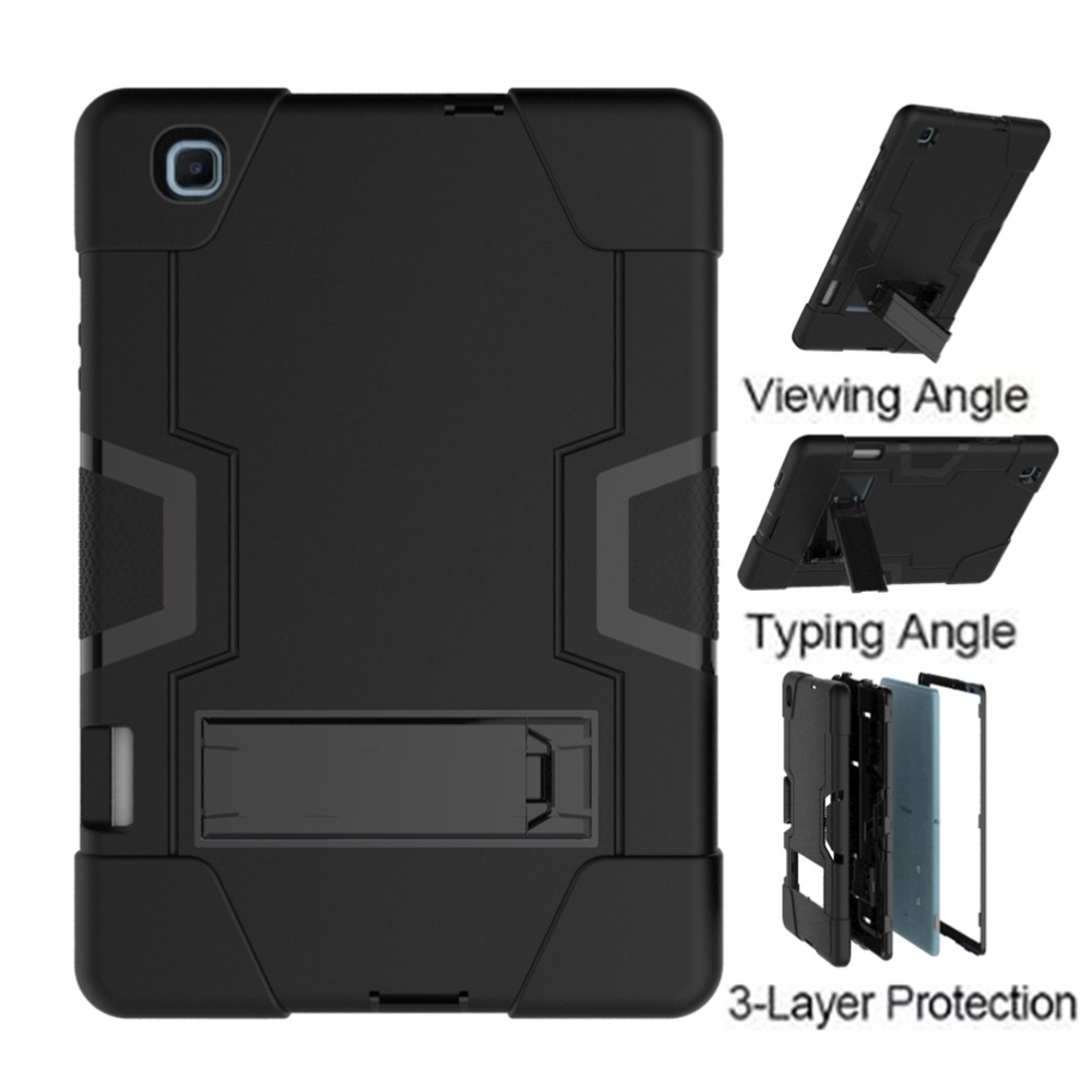  Samsung Galaxy Tab S6 Lite - Shockproof Hybrid Skal Med Kickstand - Svart