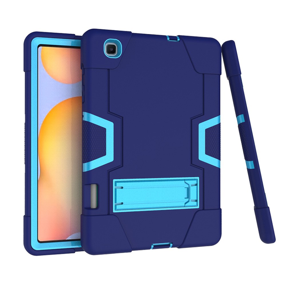  Samsung Galaxy Tab S6 Lite - Shockproof Hybrid Skal Med Kickstand - Blå/Ljus Blå