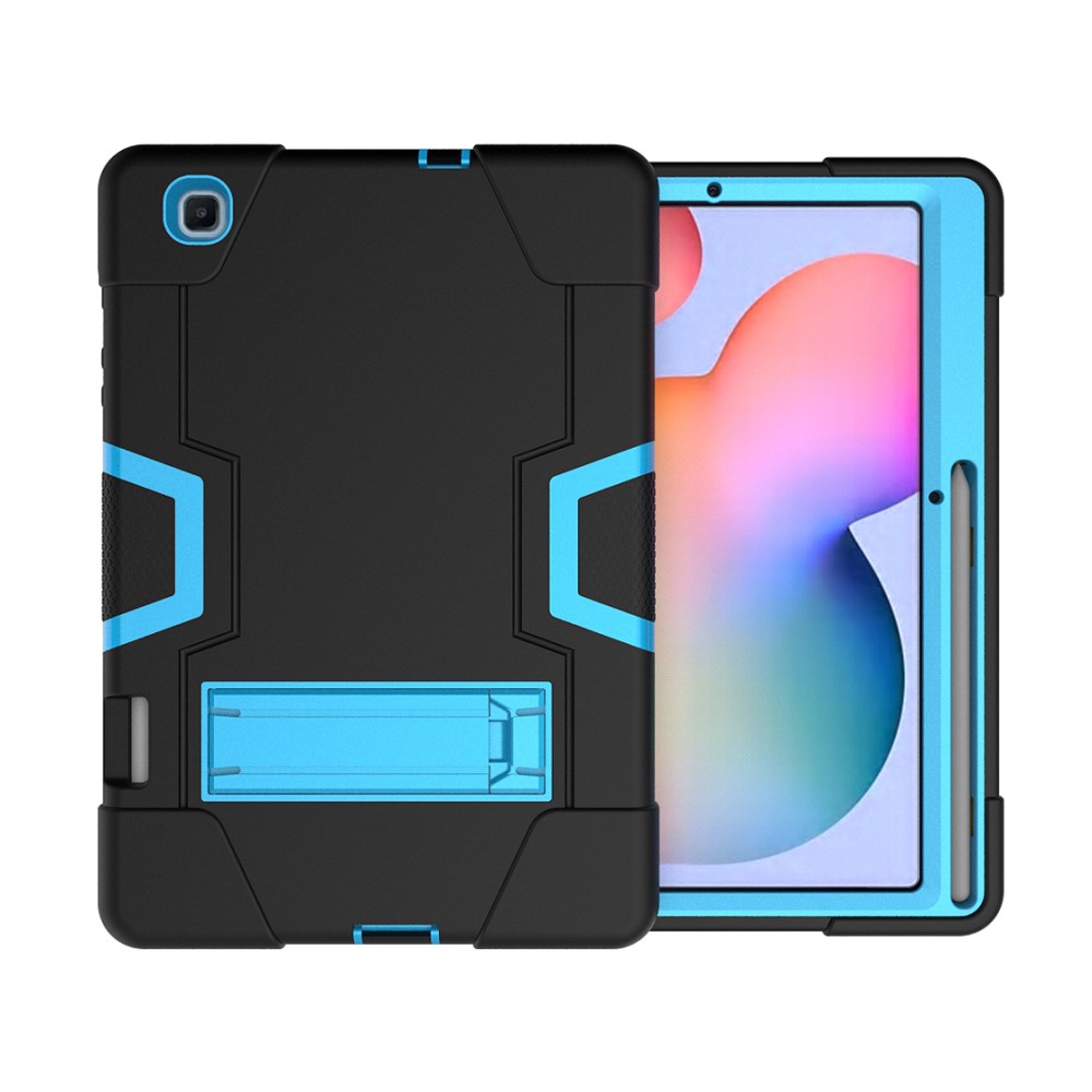  Samsung Galaxy Tab S6 Lite - Shockproof Hybrid Skal Med Kickstand - Svart/Blå
