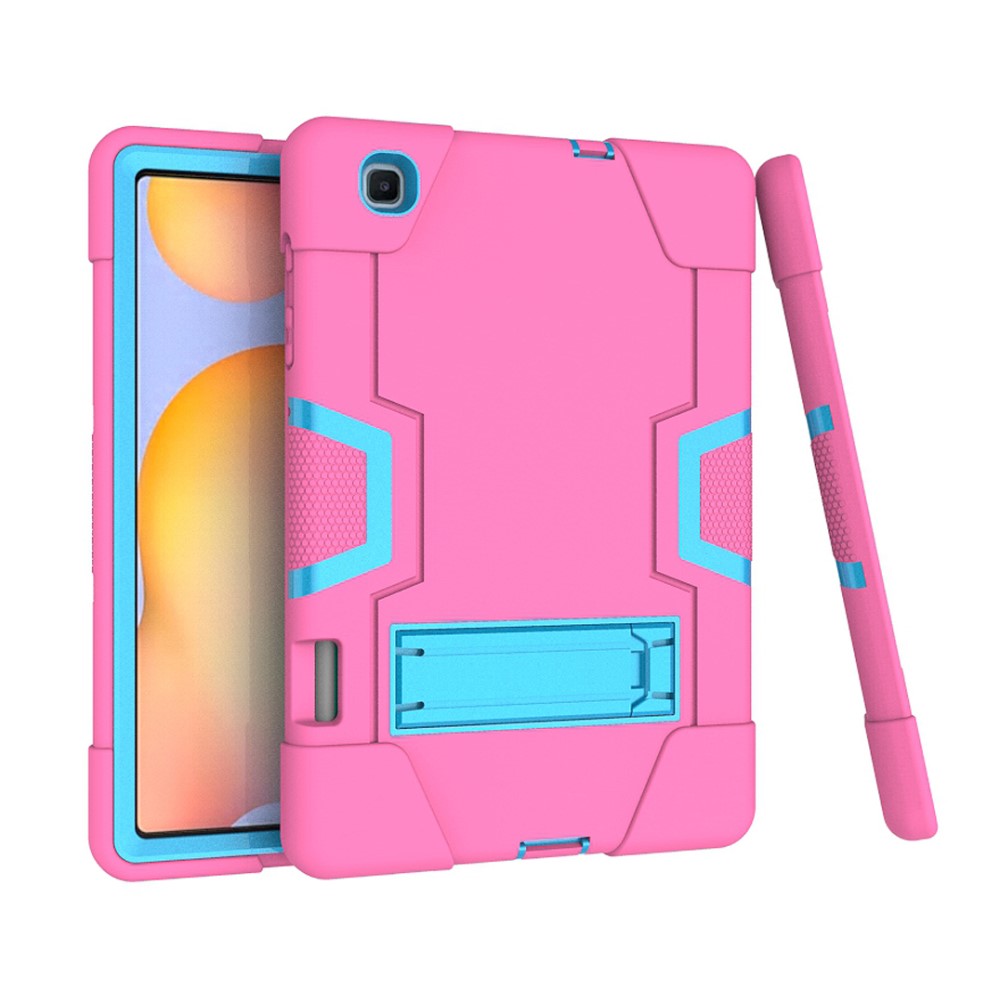  Samsung Galaxy Tab S6 Lite - Shockproof Hybrid Skal Med Kickstand - Rosa/Blå