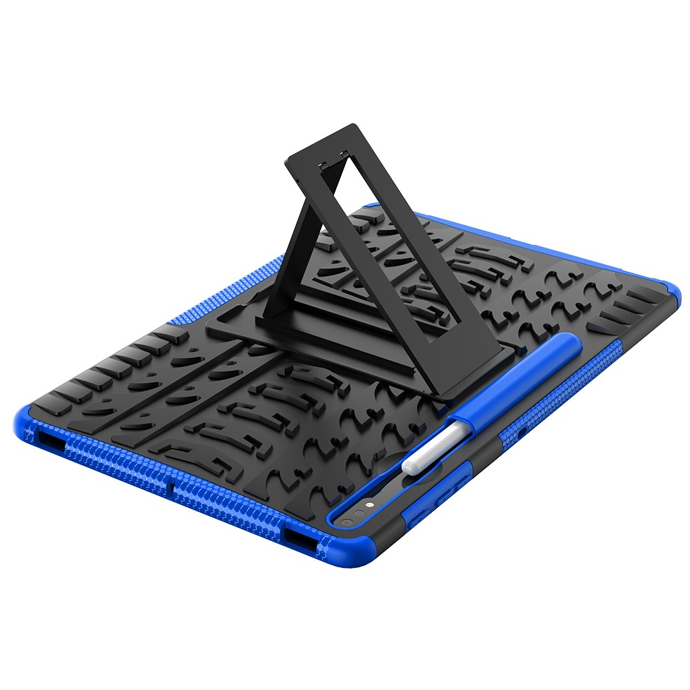  Samsung Galaxy Tab S7 Plus / Tab S8 Plus Skal Rugged Kickstand Armor Blå